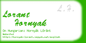 lorant hornyak business card